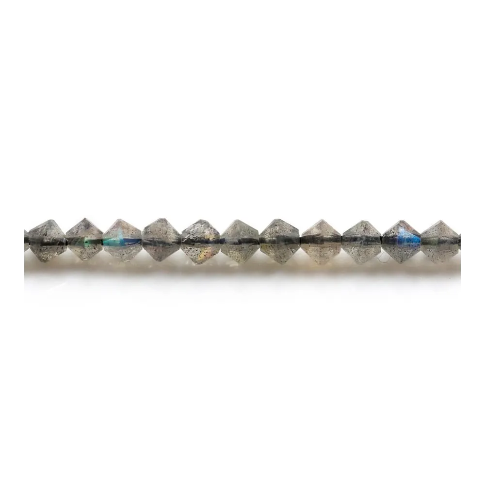 Labadorite,en forme de toupie facette 4mm x 39cm