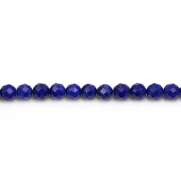 Lapis-lazuli rond facette 4mm x 6pcs
