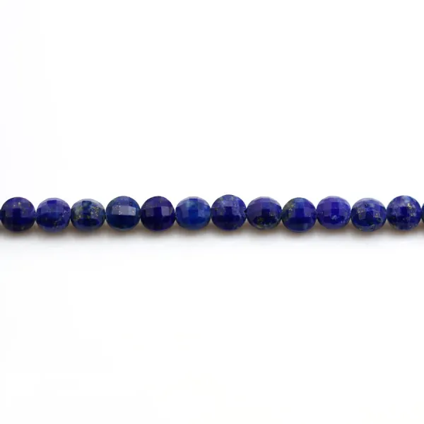 lapis lazuli rond plat facette 4mm x 40cm