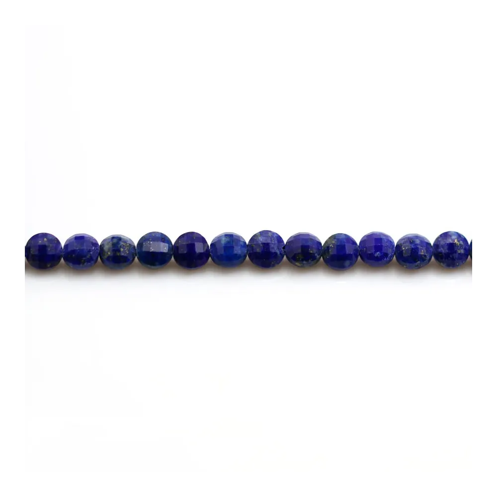lapis lazuli rond plat facette 4mm x 40cm