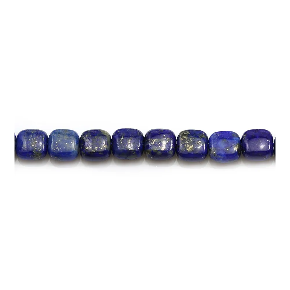 Lapis lazuli bleu, de forme carré, 6mm x 4pcs