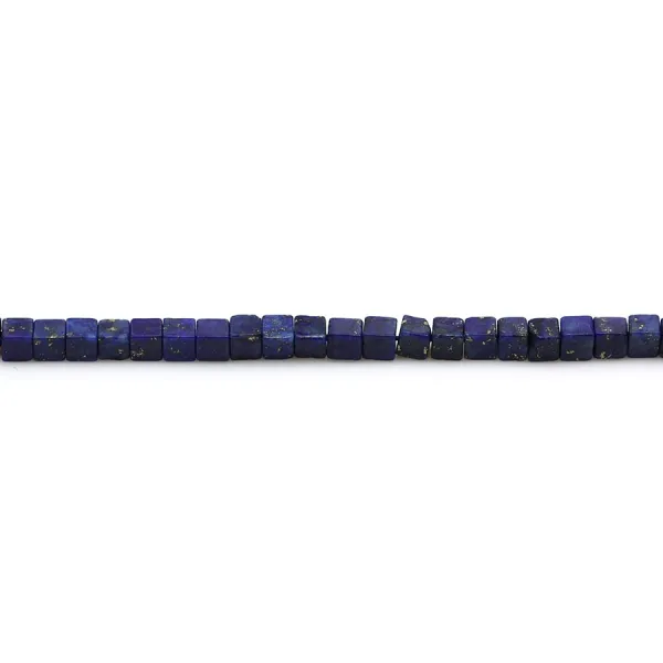 Lapis lazuli bleu, en forme de cube, 2.5mm x 39cm