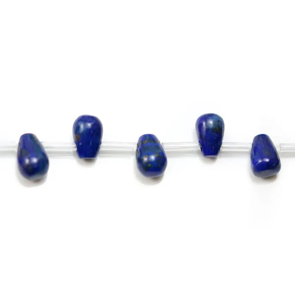 Lapis lazuli, en forme de goutte, 6 * 9mm x 2pcs