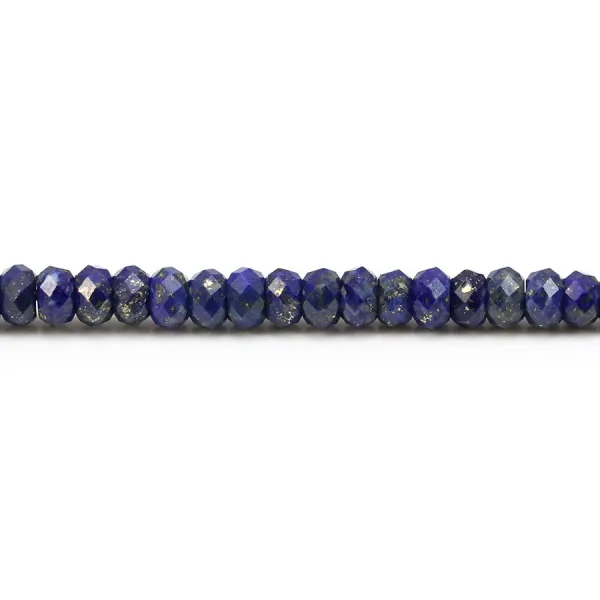 Lapis lazuli rondelle facette 3.5x4.5mm x 40cm