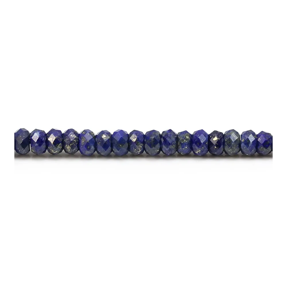 Lapis lazuli rondelle facette 3.5x4.5mm x 40cm