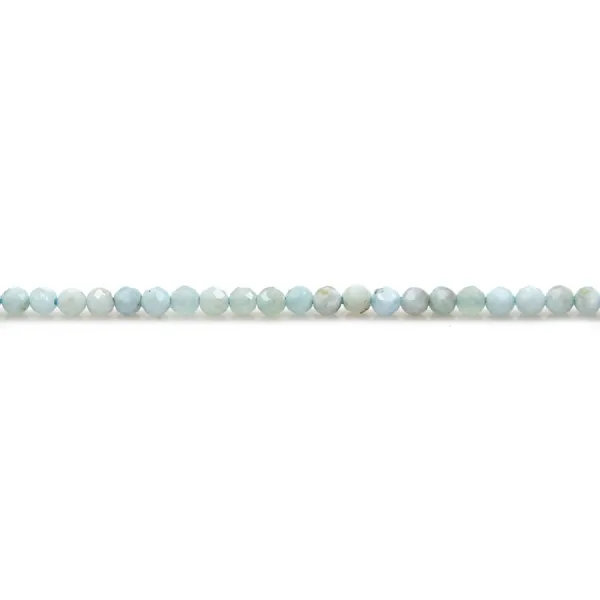 Larimar rond facette 2mm x 40cm