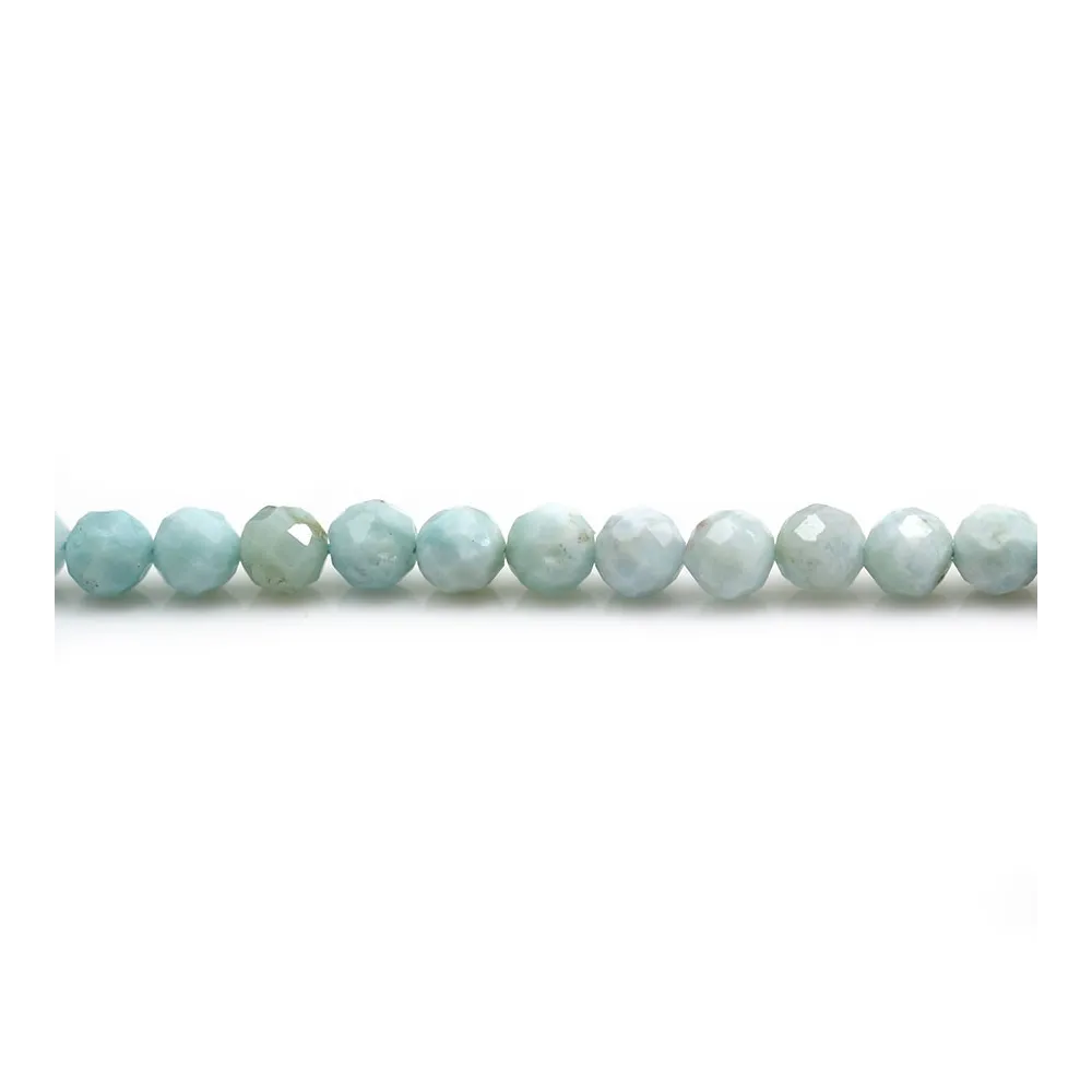 Larimar rond facette 4mm x 40cm