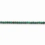 Malachite, de forme ronde et facetté, 2mm x 39.5cm