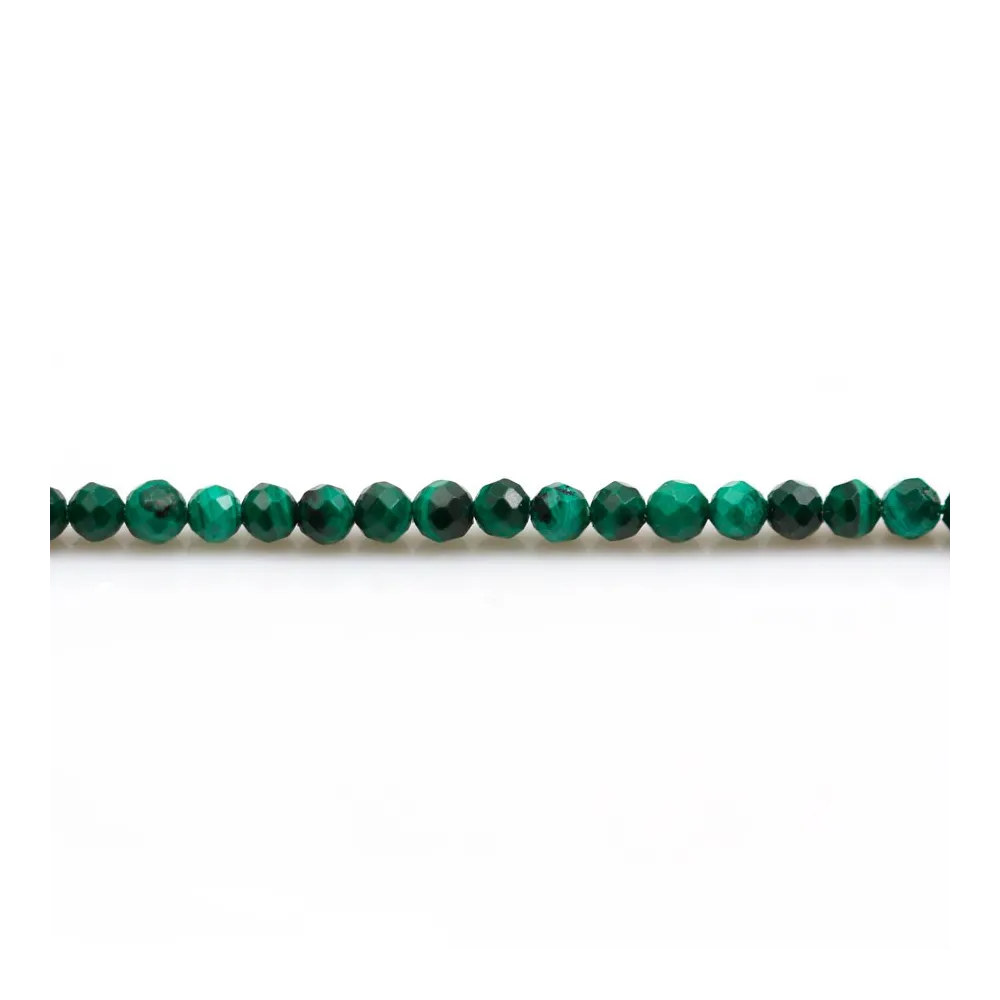 Malachite ronde facette 3mm x 40cm