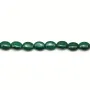 Malachite verte, de forme ovale, et de taille 6x8mm x 4 pcs