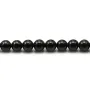Obsidienne de couleur noire, de forme ronde, 6mm x 20pcs