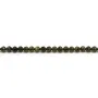 Obsidienne noire, de forme ronde facetté, 3mm x 39cm