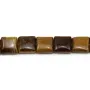 Oeil de tigre carre 10mm  x 8pcs