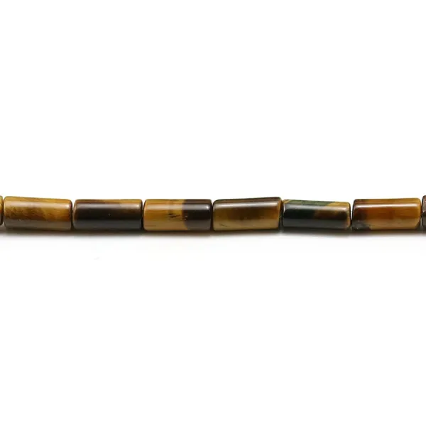 L'oeil de tigre tube 4x8mm x 10pcs
