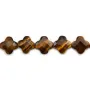 Oeil de tigre trèfle facette 13 mm   