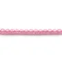 Oxyde de zirconium rond facette rosé 3mm x 40cm