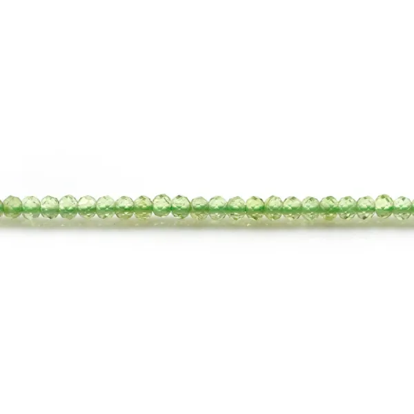 Péridot rondelle facette 1.9x2mm x 30pcs