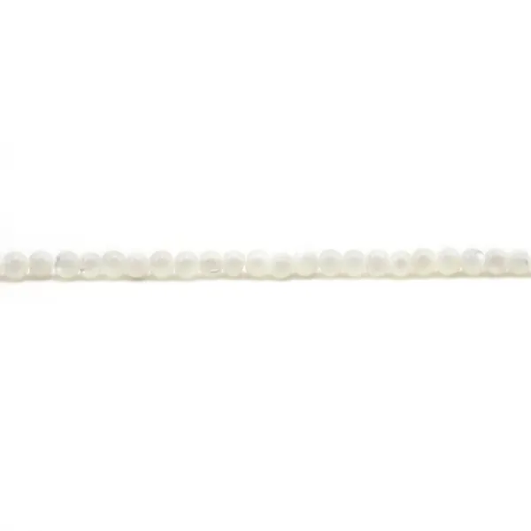 Madrepérola branca redonda 2mm x 39cm