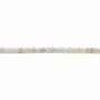 Pierre de lune en forme de ronde facette, de taille 2mm x 40cm