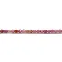 Rubis rouge, de forme ronde facetté, 3mm x 40cm
