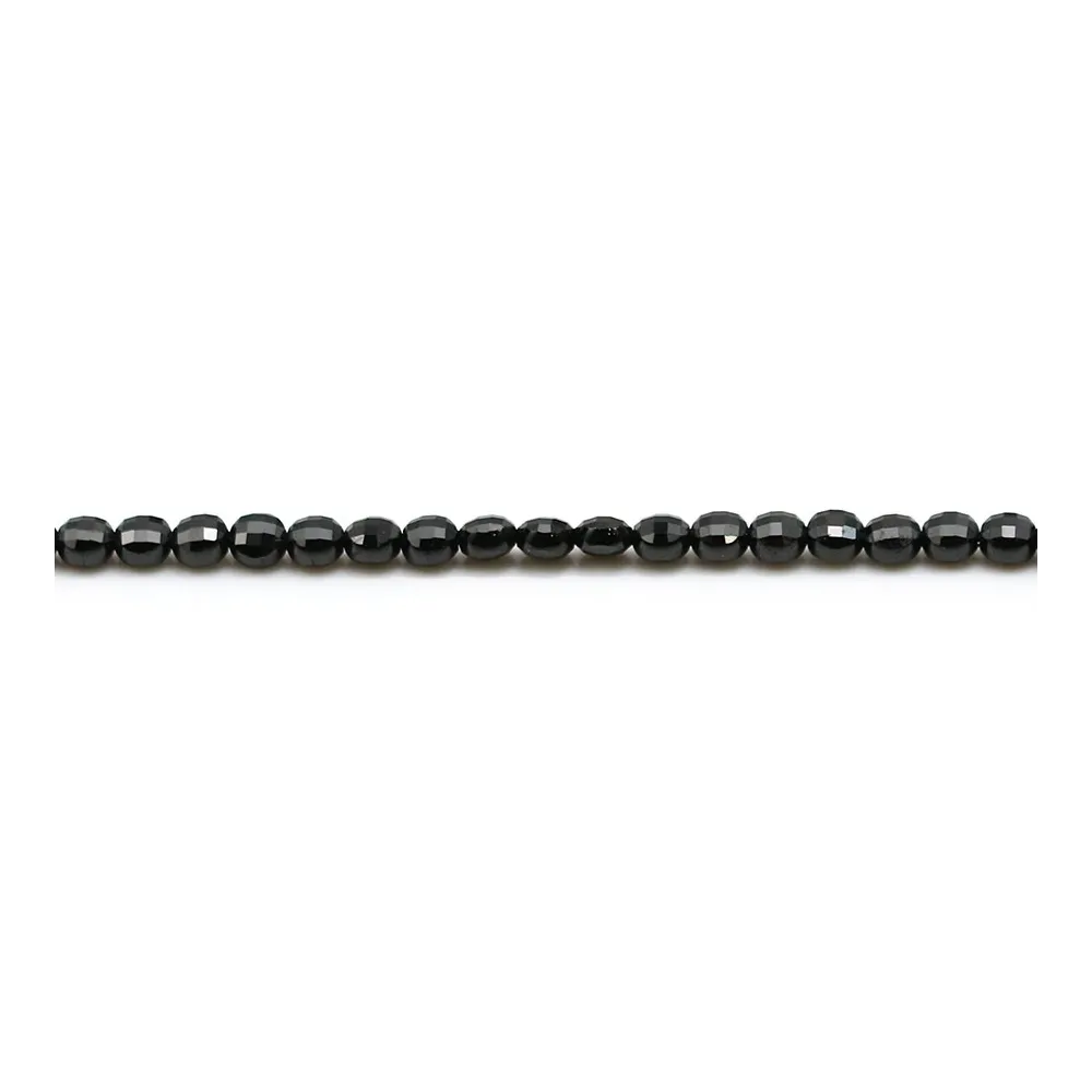 Spinelle noir ronde plate facette 2mm x 40cm