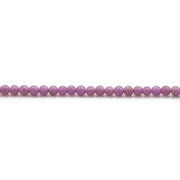Phosphosiderite violet clair, de forme ronde, 2.5mm x 39cm
