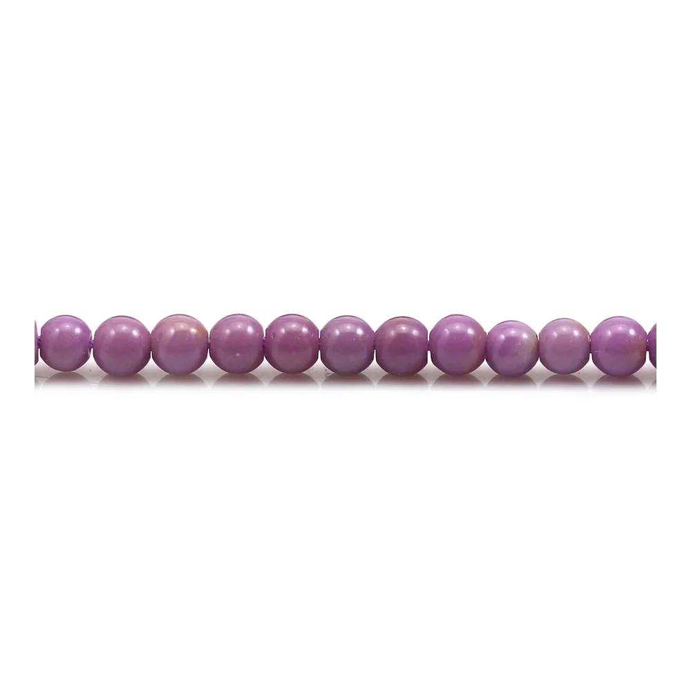 Phosphosiderite violet clair, de forme ronde, 4mm x 40cm