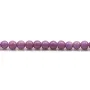 Phosphosiderite violet clair, de forme ronde, 4mm x 40cm