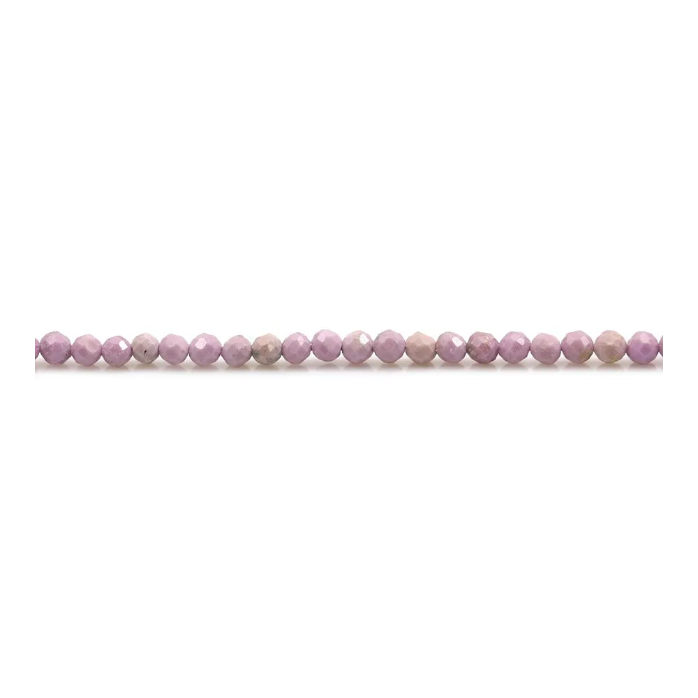 Phosphosiderite violet clair, de forme ronde facetté, 2mm x 40cm