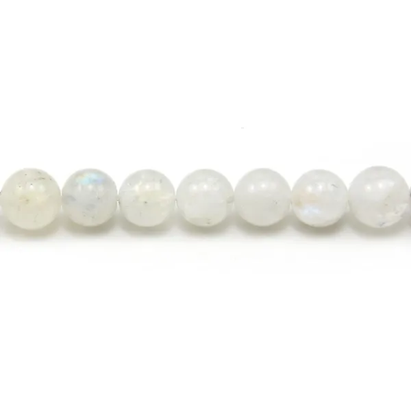 Pierre de Lune Ronde 9mm x 2pcs