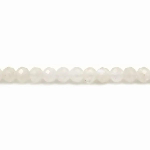 Pierre de lune ronde facette 4mm x 40cm
