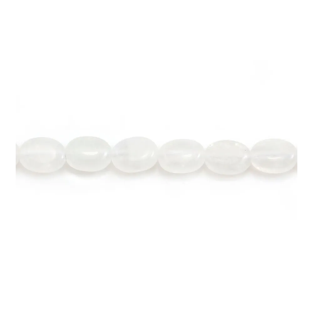 Pierre de lune, de forme oval, 6x8mm x 39cm