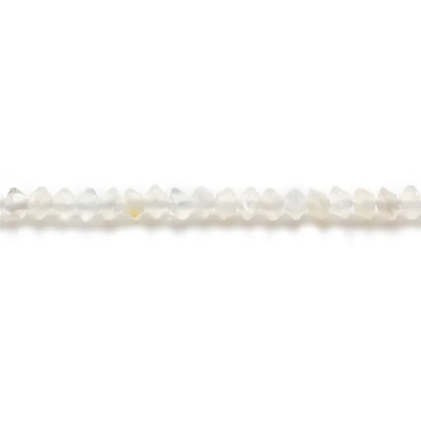 Pierre de lune grise rondelle boulier 2x3mm x 40cm