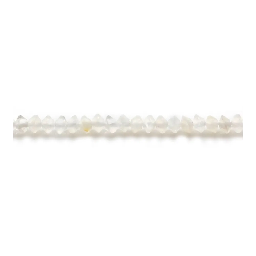 Pierre de lune grise rondelle boulier 2x3mm x 40cm