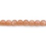 Orange moonstone round 6mm x 40cm
