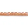 Pietra di luna arancione rotonda 6mm x 40cm