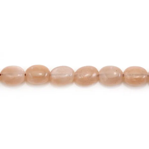 Pierre de soleil, de forme ovale, 6x8mm x 39cm