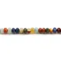 Mélange de pierres, en forme de rondelle facetté, 4 * 6mm x 39cm
