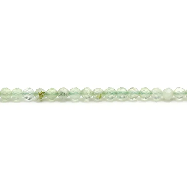 Préhnite ronde facette 3mm x 40cm