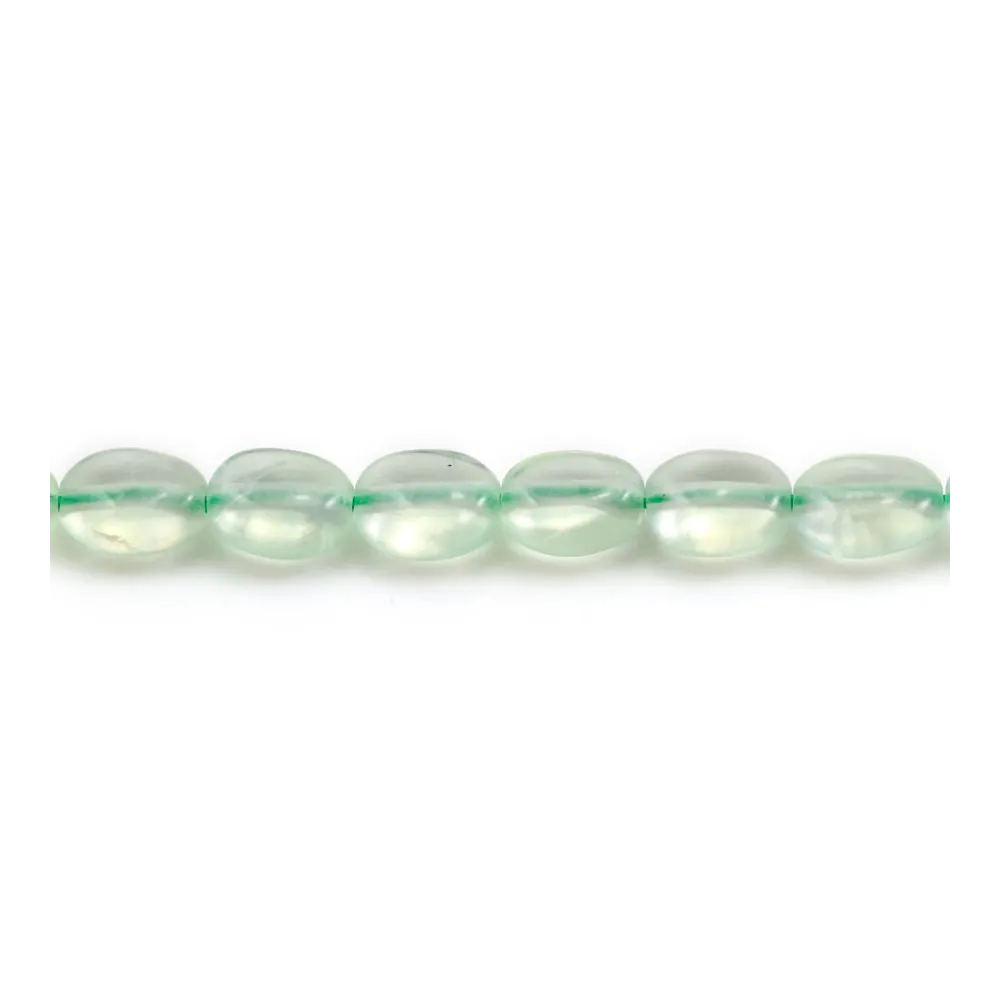Prehnite de forme ovale 6x8mm x 40cm