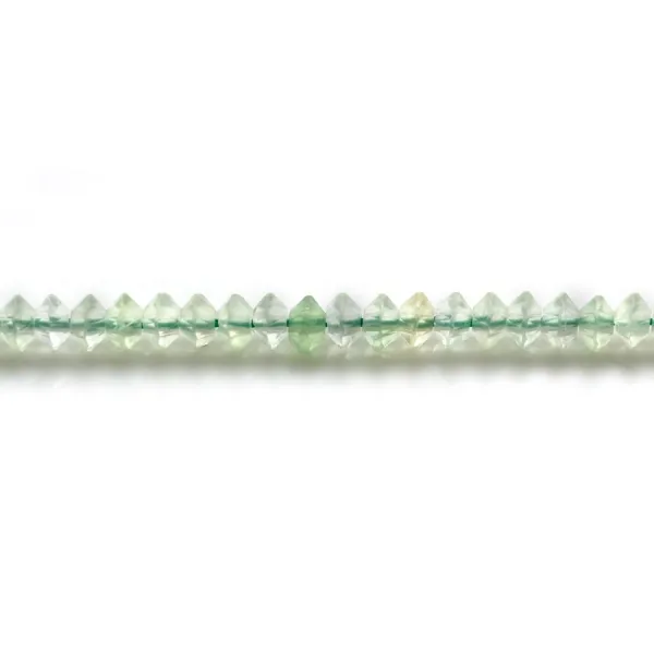 Prhenite rondelle boulier facette 2x3mm sur fil 39cm