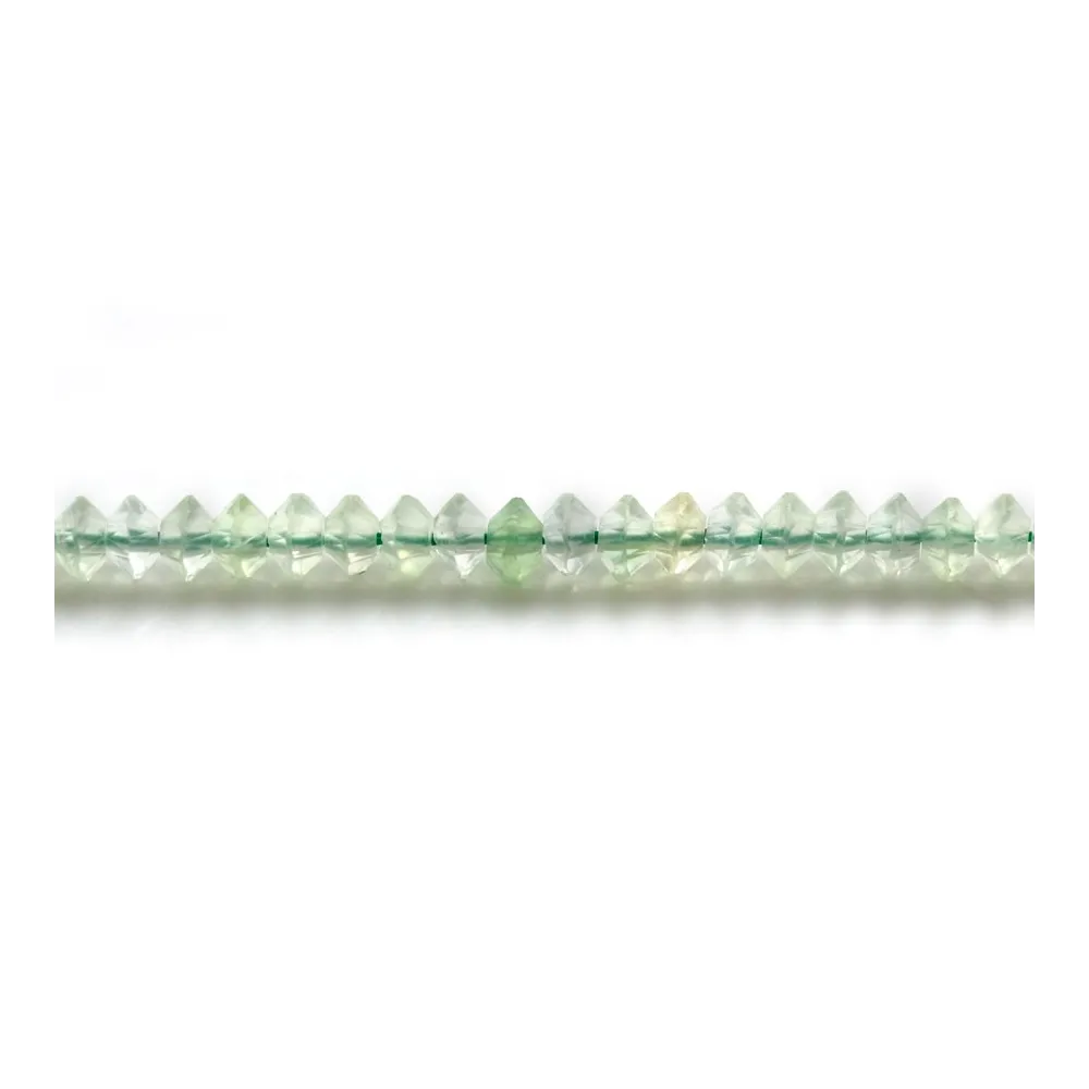 Prhenite rondelle boulier facette 2x3mm sur fil 39cm