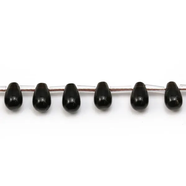 Quartz smoked, in the shape of drop, measuring 6 * 9mm x 4pcs