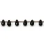 Quartz fumé, en forme de goutte facetté, 6x9mm x 4pcs