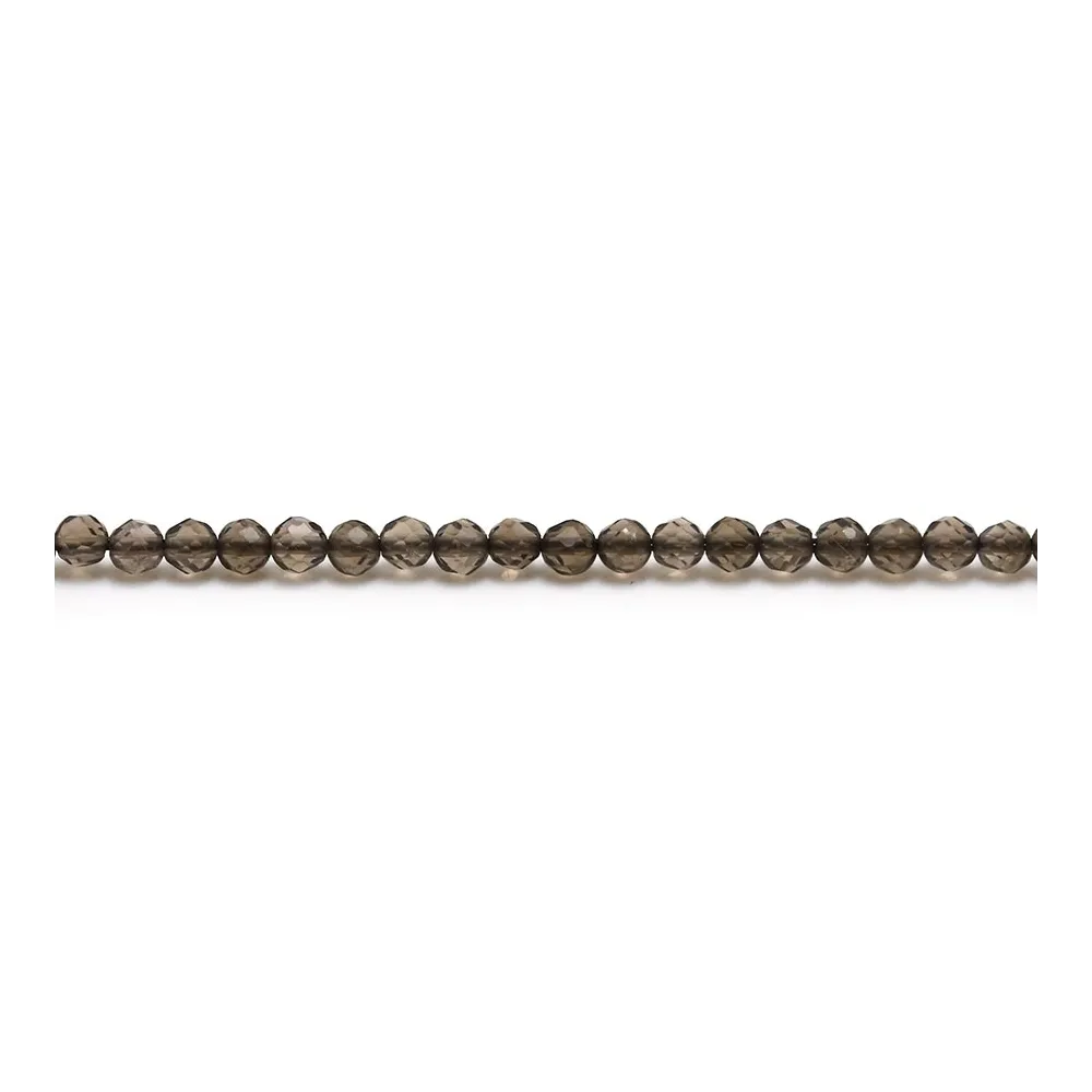 Quartz fumé, de forme ronde facetté, 2 - 2.5mm x 20pcs