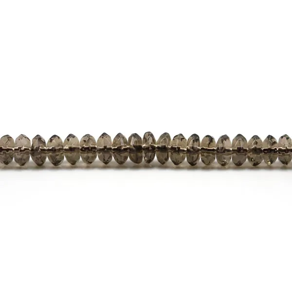 Quartz Fumé Rondelle Facette 3x5mm x 40 cm 