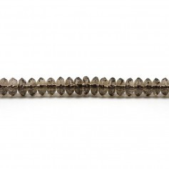 Smoky Quartz Faceted Rondelle 3x5mm x 40 cm 