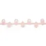 Quartz rose goutte 6x9mm x 39cm