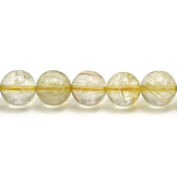 Goldener Rutilquarz 10-11mm x 40cm