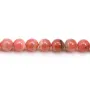 Rhodochrosite Ronde 8mm  x 2pcs  